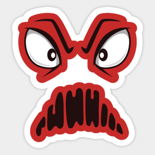 Creepy melting face Sticker